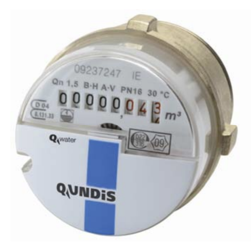 Qundis WE1 Wehrle capsule water meter, cold, hot, M78x1,5 screw